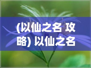 (以仙之名 攻略) 以仙之名探索：从杂草中遇见的蒲公英，揭开自然与超凡的神秘联结